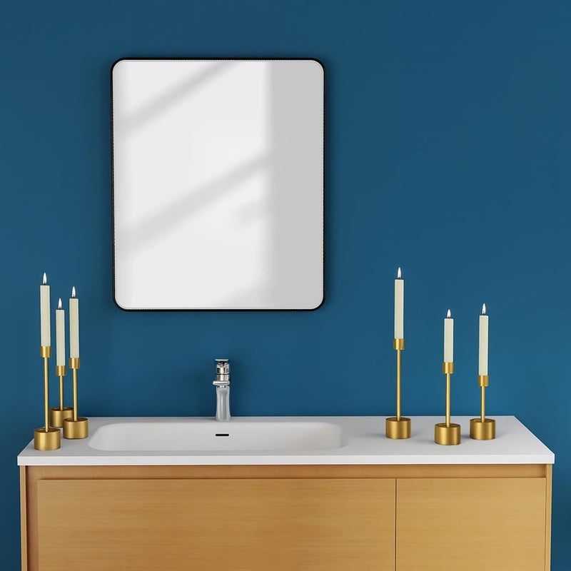 YUMORE Gold Metal Taper Candle Holders Set - Image 2